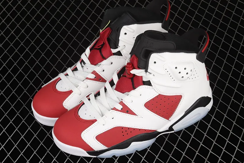 All categories Air Jordan Jordan series basketball shoes Air Jordan 6 G version Air Jordan "Carmine" AJ6 Joe 6 Rouge White and Red 2021 replica high-top basketball shoes CT8529-106